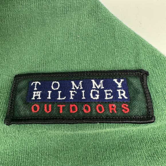 Tommy Hiilfiger Outdoors Green Cropped Pull Over Collared Sweatershirt Wmens M - Picture 12 of 13